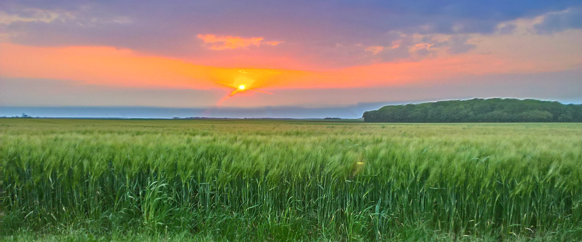 Levé de Soleil sur Cravant au dessus des nuages